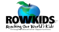Rowkids logo reaching our worlds kidswith white background